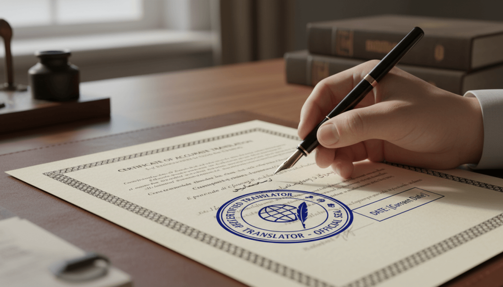 Certified legal translation with translator signature and stamp for UK use What Is Legal Translation? Definition, Examples, and Why It Matters Locate Translate