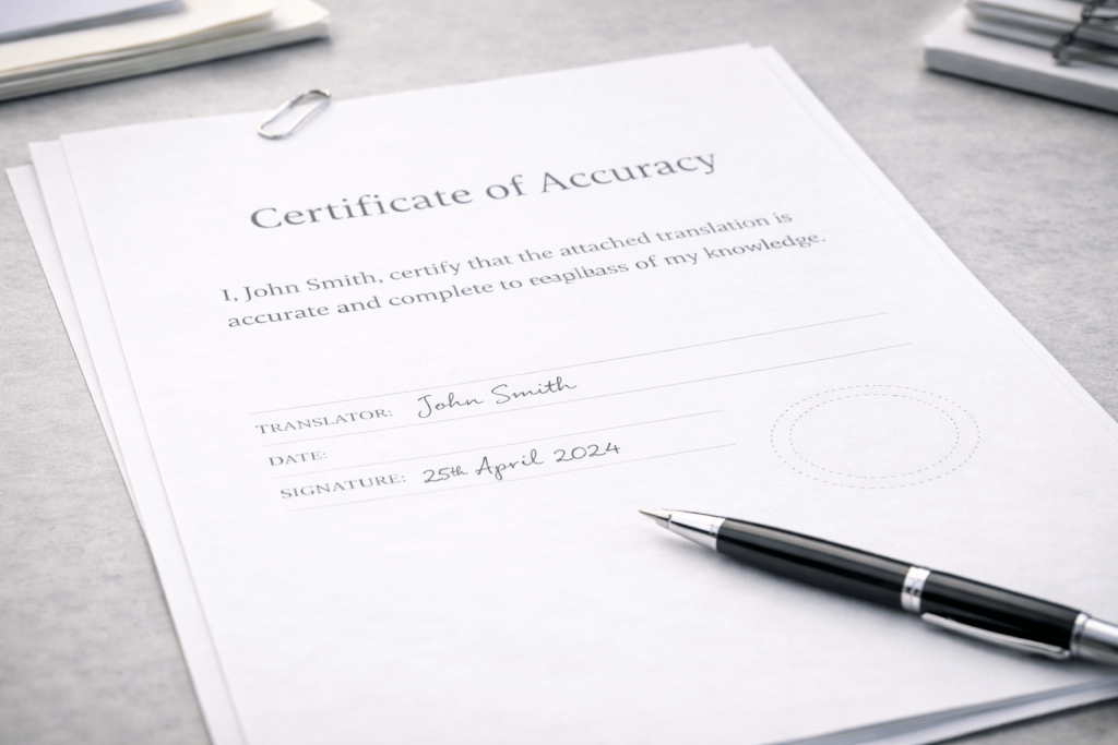 Certificate of accuracy statement for a certified translation How to Get a Certified Translation of Your Documents (Step-by-Step) Locate Translate