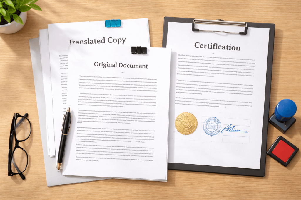 Certified translation document pack with certification page What is the best online translation service? Online tools vs professional translators Locate Translate