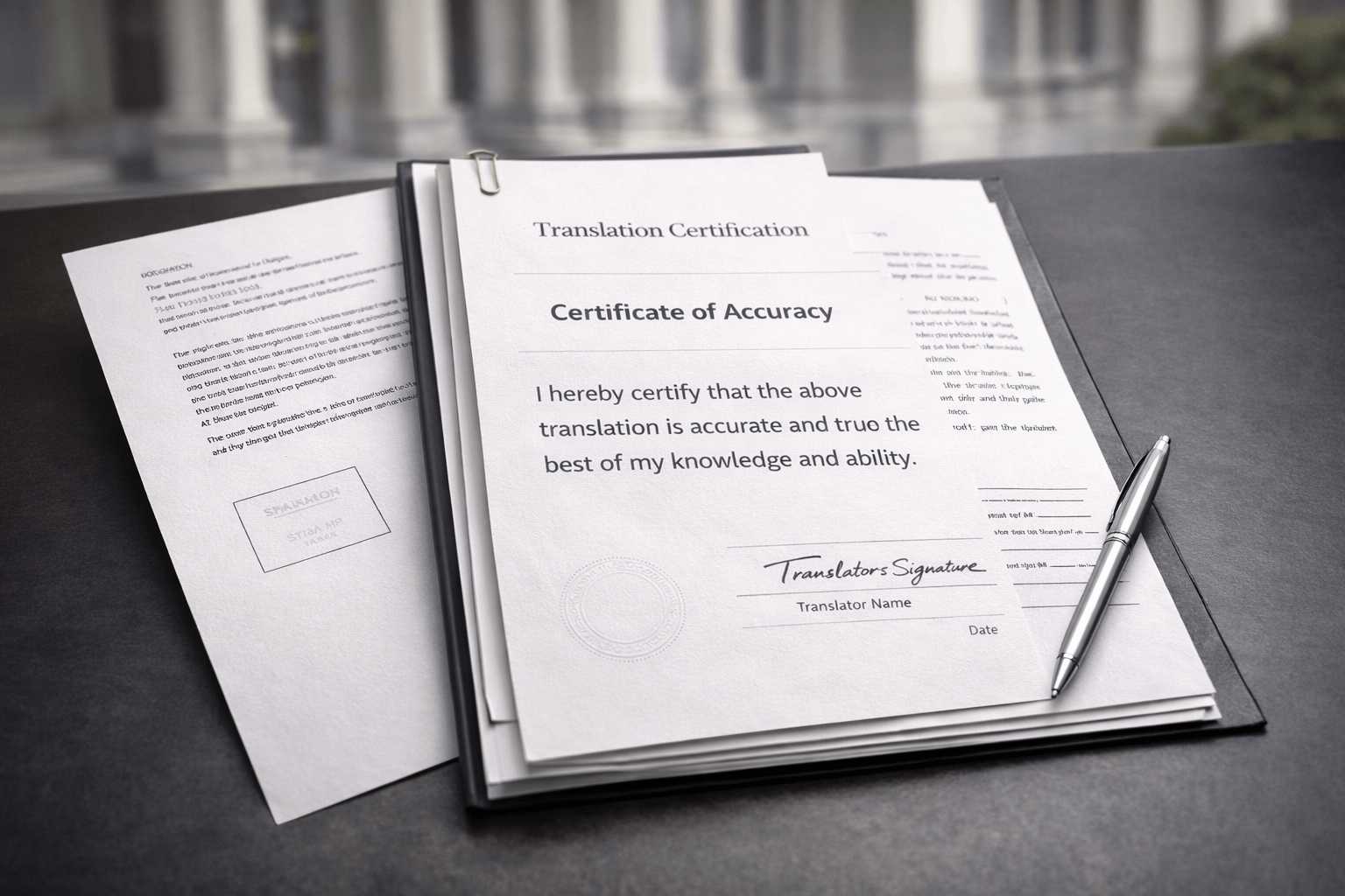 Who Can Provide a Valid Stamped Translation?