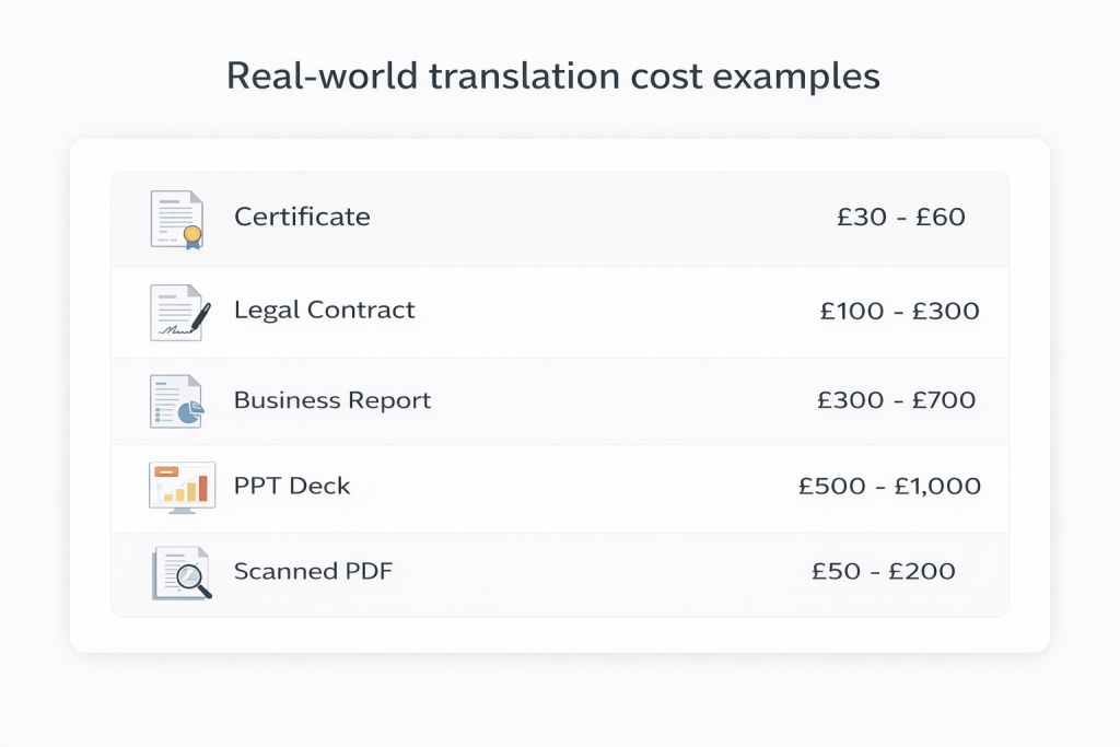 Examples of translation projects and how pricing changes How Much Do Translation Services Cost? A Practical UK Pricing Guide Locate Translate