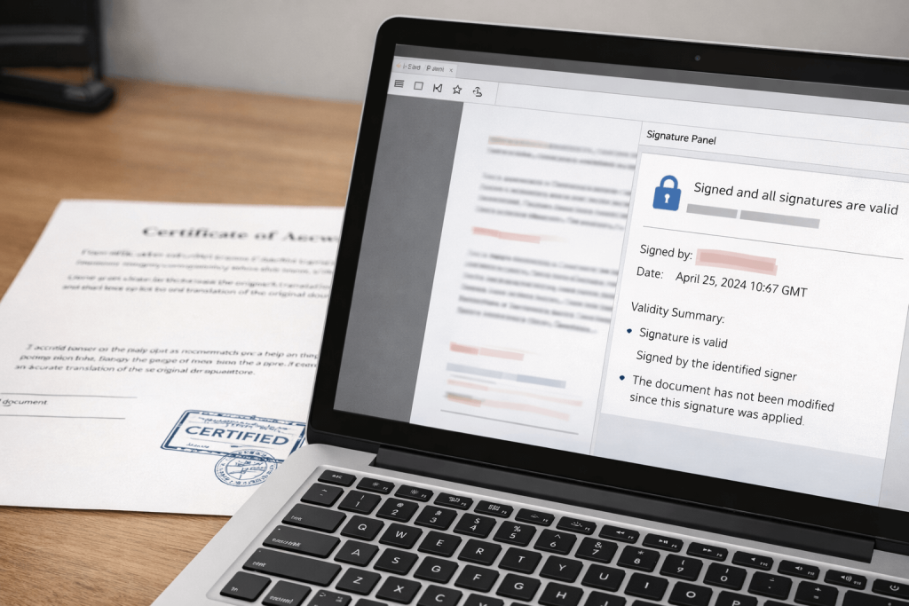 How to verify an electronic translation stamp on a PDF Are Digital Stamps Accepted on Translations? (Digital Stamped Translation Guide) Locate Translate
