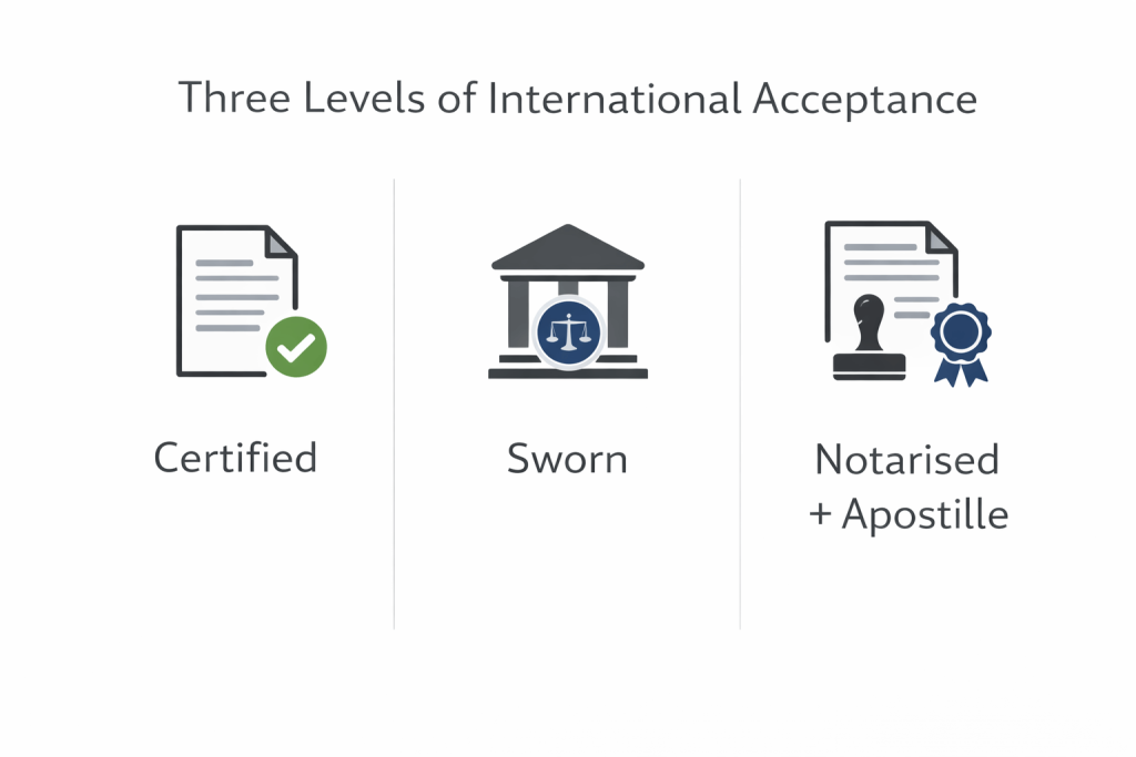 International stamped translation formats certified vs sworn vs notarised apostille Are Stamped Translations Accepted Internationally? Locate Translate