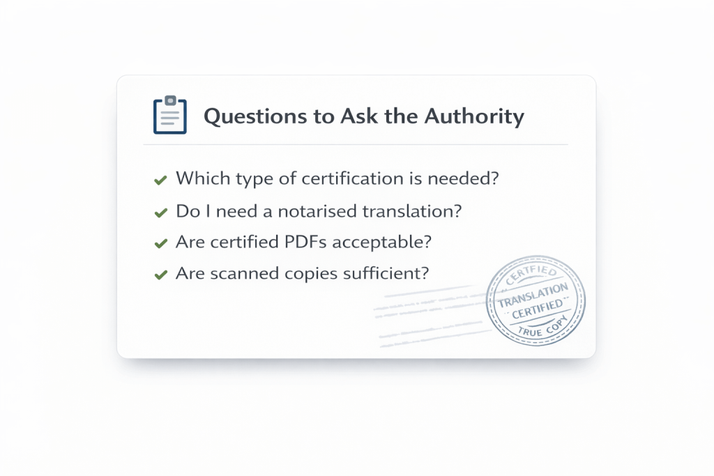 Questions to confirm foreign authority translation and embassy translation stamp requirements Are Stamped Translations Accepted Internationally? Locate Translate