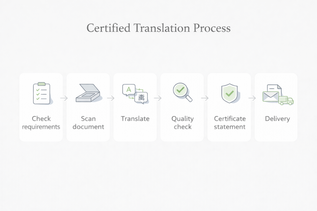 Six step process for how to get a certified translation How to Get a Certified Translation of Your Documents (Step-by-Step) Locate Translate