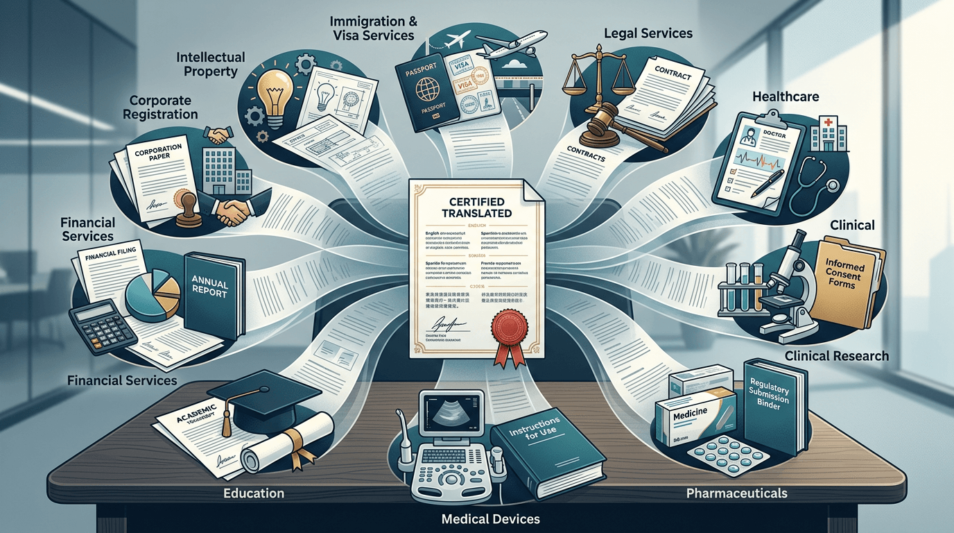 10 Industries Requiring Certified Translation